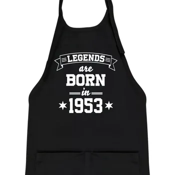 Kuchyňská zástěra Legends are born in 1953 - Dětská zástěra na vaření - Univerzální velikost ( Černá )