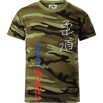 Chlapecké oblečení Judo Czech - Dětské maskáčové triko - 104-110cm / 3-4 roky ( Zelený maskáč )