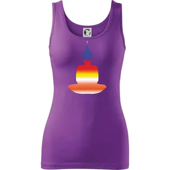 Dámské tričko Budha duhový - Dámské tílko - XL ( Fialová )