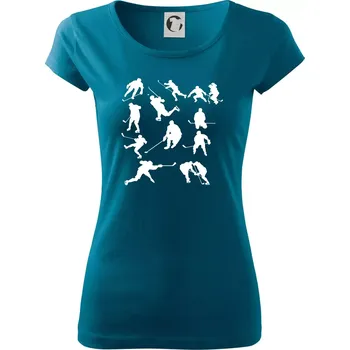 Dámské oblečení Hokejisti ikony - Dámské triko Pure - S ( Petrolejová )