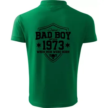 Pánská košile Bad boy since 1973 - Polokošile pánská Pique Polo 203 - 5XL ( Středně zelená )