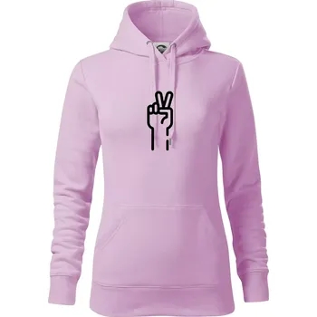 Dámská mikina Nůžky ikona - Mikina dámská Cape s kapucí - S ( Orchid )