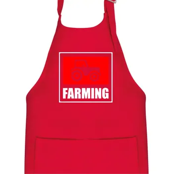 Kuchyňská zástěra Farming traktor logo - Dětská zástěra na vaření - Univerzální velikost ( Červená )