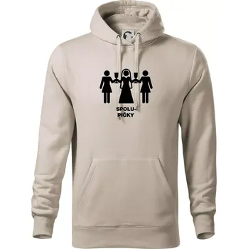 Pánská mikina Spolu pičky (Hana-creative) - Mikina pánská Cape s kapucí - 4XL ( Ledově šedá )