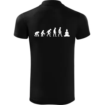 Pánská košile Evoluce budha - Polokošile Victory sportovní (dresovina) - 3XL ( Černá )