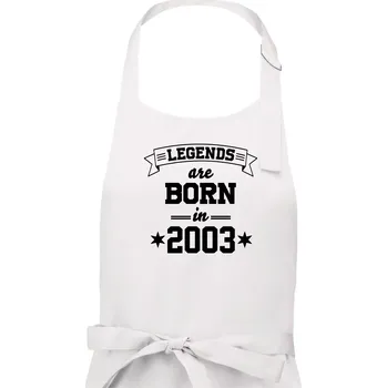 Kuchyňská zástěra Legends are born in 2003 - Pánská zástěra na vaření - Univerzální velikost ( Bílá )