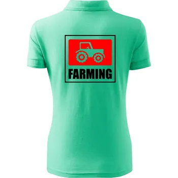 Farming traktor logo - Polokošile dámská Pique Polo - 3XL ( Mátová )