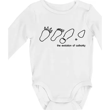 Evolution of authority - Body kojenecké s dlouhým rukávem - Dlouhý r. do 3 měs ( Bílá )