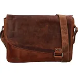 Greenwood Kožená taška přes rameno UNI IGGY hnědá melír