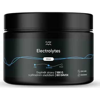 Iontový nápoj Flow nutrition Electrolytes - citron 186 g + 2 měsíce na vrácení zboží