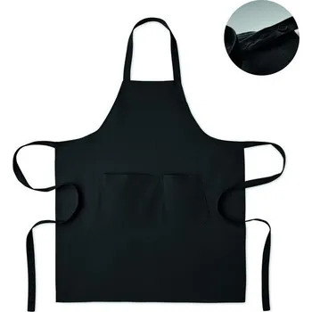 Kuchyňská zástěra Zástěra z bio bavlny 240 gr/m² Gamma - Černá