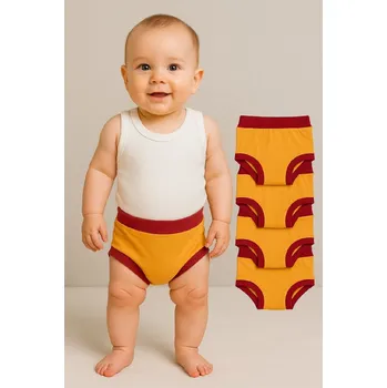 Dívčí spodní prádlo Batolecí kalhotky, 5 Ks, ŽLUTÁ/BORDÓ-Sale VELIKOST (0 měsíců - 15 let): EU 104