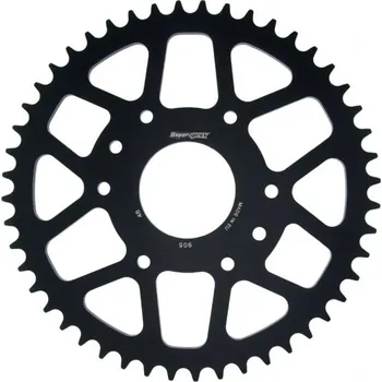 Řetězová sada pro motocykl Hliníková řetězová rozeta SUPERSPROX RAL-905:48-BLK černý 48 zubů, 520