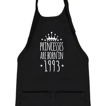 Kuchyňská zástěra Princesses are born in 1993 - Dětská zástěra na vaření - Univerzální velikost ( Černá )