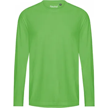 Pánská móda Neutral Pánské tričko s dlouhým rukávem z recyklovaného polyesteru Barva: Limetková zelená, Velikost: 3XL NER61050