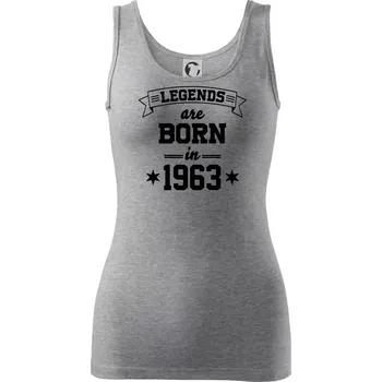 Dámské oblečení Legends are born in 1963 - Dámské tílko - XS ( Tmavě šedý melír )