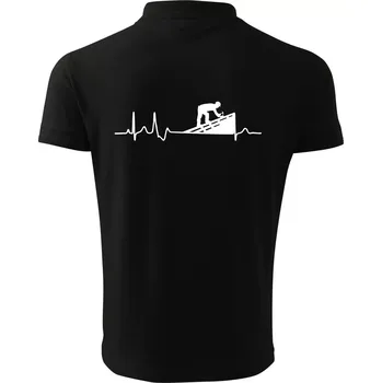 Pánská košile EKG pokrývač - Polokošile pánská Pique Polo 203 - L ( Černá )