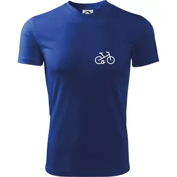 Pánské tričko Obrázek kola na prsu ebike - Pánské triko Fantasy sportovní (dresovina) - L ( Královská modrá )