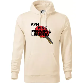 Pánská mikina Syn ping pongové legendy - Mikina pánská Cape s kapucí - 5XL ( Mandlová )