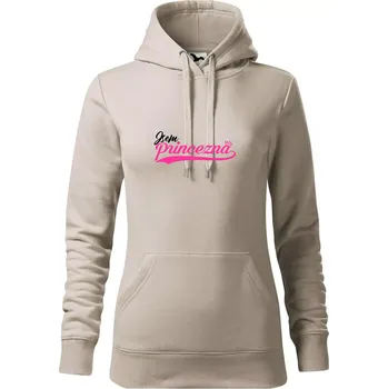 Dámská mikina Psací písmo - Jsem Princezna - Mikina dámská Cape s kapucí - 2XL ( Ledově šedá )