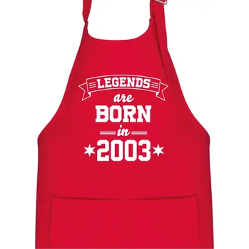 Kuchyňská zástěra Legends are born in 2003 - Dětská zástěra na vaření - Univerzální velikost ( Červená )