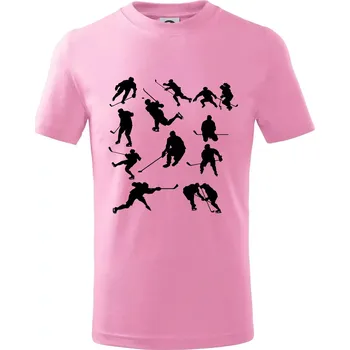 Hokejisti ikony - Tričko dětské bavlněné - 146 cm/10 let ( Růžová )