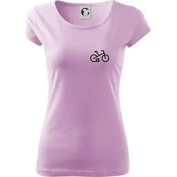 Dámské tričko Obrázek kola na prsu ebike - Dámské triko Pure - XS ( Orchid )