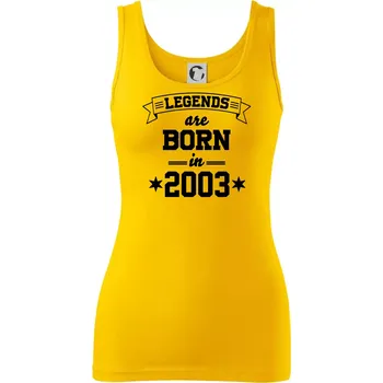 Dámské tričko Legends are born in 2003 - Dámské tílko - M ( Žlutá )