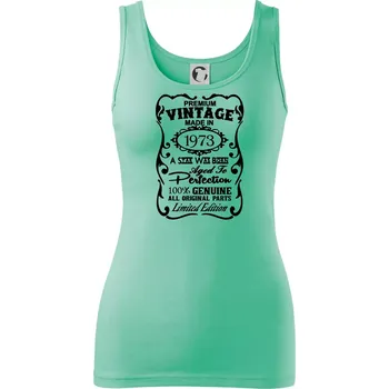 Dámské tričko Vintage Etiketa - 1973 - Dámské tílko - XS ( Mátová )