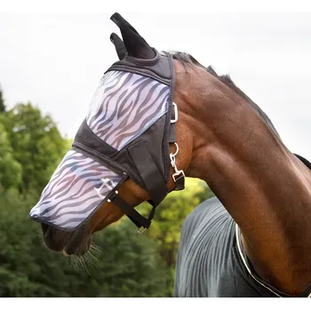 Koňská maska proti hmyzu Horze Maska proti hmyzu Zebra Barva: Černá, Velikost: XL