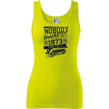Dámské tričko Nobody is perfect - 1973 - Dámské tílko - S ( Limetková )