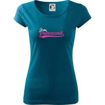 Dámské tričko Psací písmo - Jsem Princezna - Dámské triko Pure - XS ( Petrolejová )