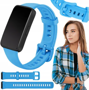 Řemínek na hodinky Sportovní gumový pásek ChronSmarta pro smartband Huawei Band 7 - modrý