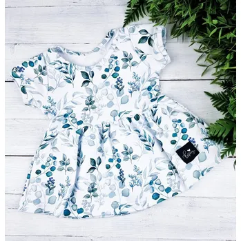 Dívčí šaty Kulišárny Dívčí princess šaty EUKALYPTUS VELIKOST: 62, DÉLKA RUKÁVU: DLOUHÝ RUKÁV