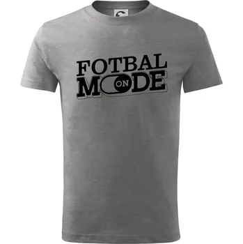 Chlapecké tričko Fotbal mode - Tričko dětské bavlněné - 98 cm / 2 roky ( Tmavě šedý melír )