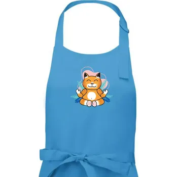 Kuchyňská zástěra Mistr v meditaci (Pecka design) - Dámská zástěra na vaření - Univerzální velikost ( Světlý tyrkys )