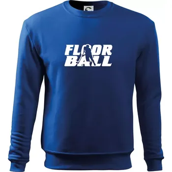 Pánská mikina Floorball nápis rovný - Mikina Essential pánská - M ( Královská modrá )