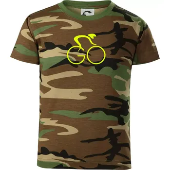 Chlapecké oblečení GO - Fluo cyklista malý - Dětské maskáčové triko - 122 cm/6 let ( Hnědý maskáč )