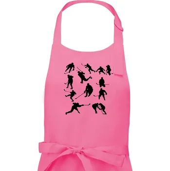 Kuchyňská zástěra Hokejisti ikony - Dámská zástěra na vaření - Univerzální velikost ( Růžová )