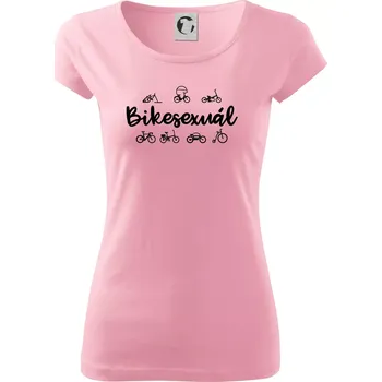 Dámské tričko Bikesexuál - Dámské triko Pure - S ( Růžová )