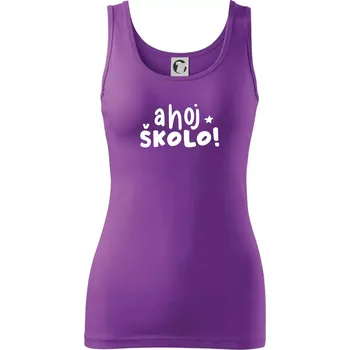 Dámské tričko Ahoj školo - Dámské tílko - 2XL ( Fialová )