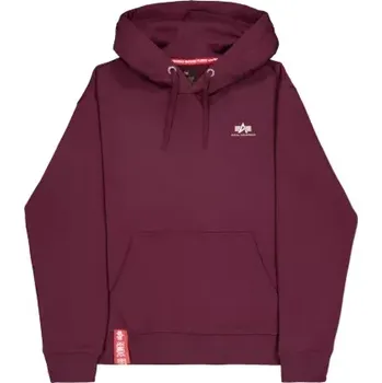 Pánská mikina Alpha Industries Basic Hoody Small Logo (dark cherry) mikina XL