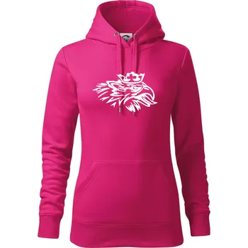 Dámská mikina Rozezlený orel - Mikina dámská Cape s kapucí - L ( Purpurová )