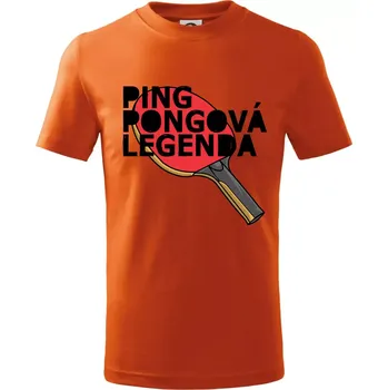 Ping Pongová legenda - Tričko dětské bavlněné - 146 cm/10 let ( Oranžová )