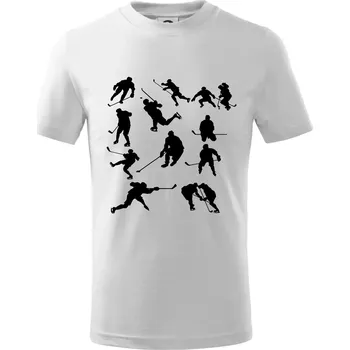 Chlapecké tričko Hokejisti ikony - Tričko dětské bavlněné - 98 cm / 2 roky ( Bílá )