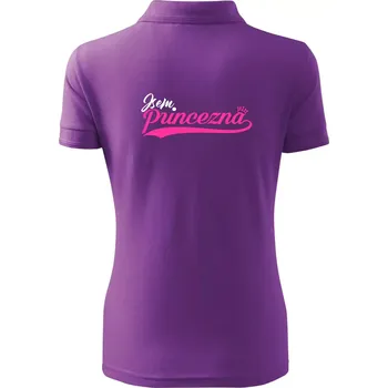 Psací písmo - Jsem Princezna - Polokošile dámská Pique Polo - M ( Fialová )