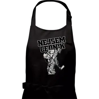 Kuchyňská zástěra Nejsem cedník - Pánská zástěra na vaření - Univerzální velikost ( Černá )
