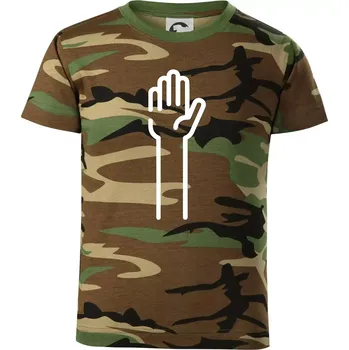 Chlapecké oblečení Papír ikona - Dětské maskáčové triko - 146 cm/10 let ( Hnědý maskáč )