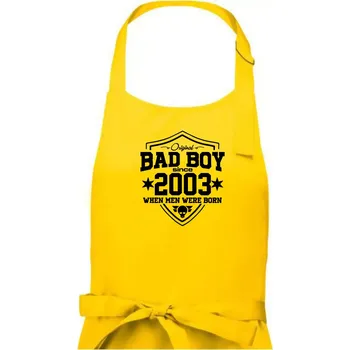 Kuchyňská zástěra Bad boy since 2003 - Pánská zástěra na vaření - Univerzální velikost ( Žlutá )