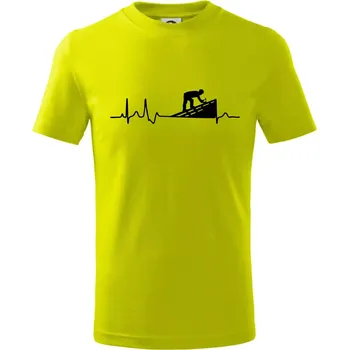 EKG pokrývač - Tričko dětské bavlněné - 98 cm / 2 roky ( Limetková )